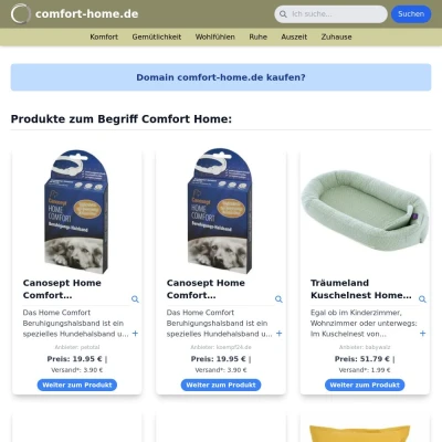 Screenshot comfort-home.de