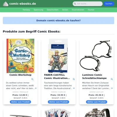 Screenshot comic-ebooks.de