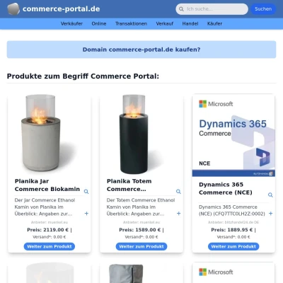 Screenshot commerce-portal.de