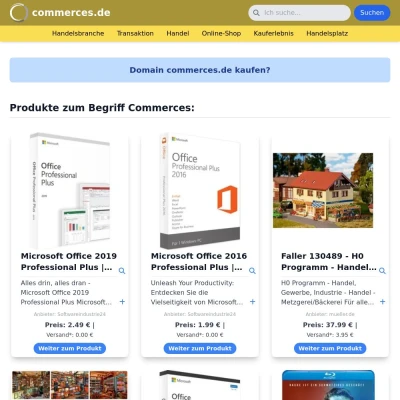 Screenshot commerces.de