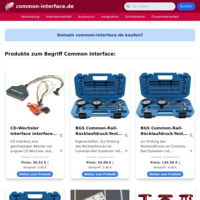 Screenshot common-interface.de