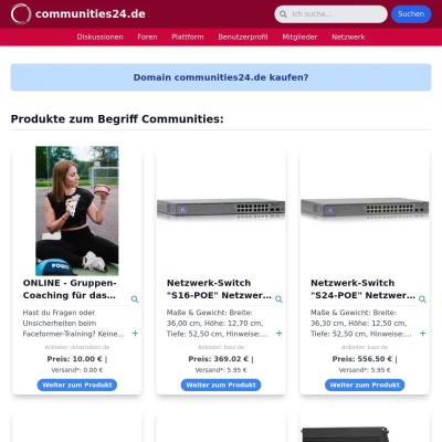 Screenshot communities24.de