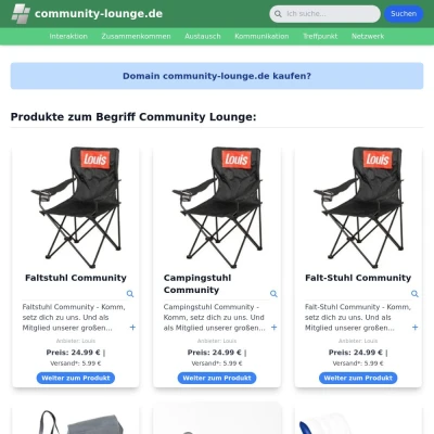 Screenshot community-lounge.de