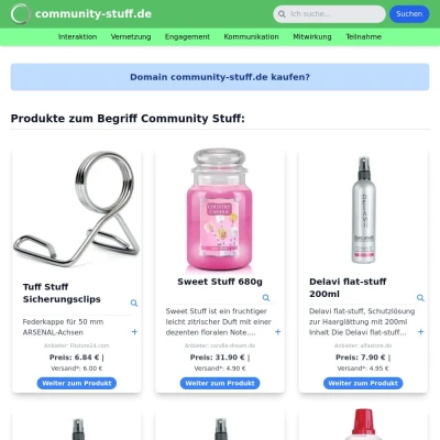 Screenshot community-stuff.de