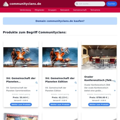 Screenshot communityclans.de