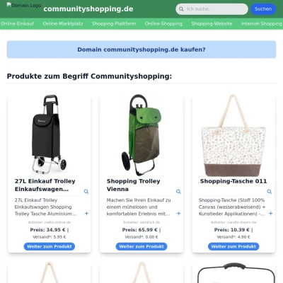 Screenshot communityshopping.de