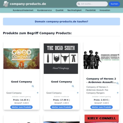 Screenshot company-products.de