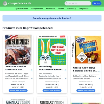 Screenshot competences.de