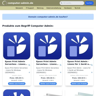 Screenshot computer-admin.de