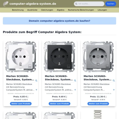 Screenshot computer-algebra-system.de