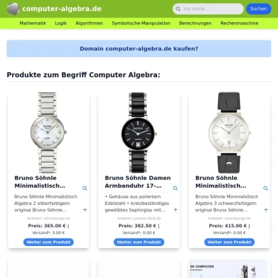 Screenshot computer-algebra.de