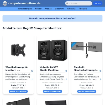 Screenshot computer-monitore.de