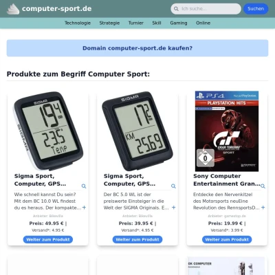 Screenshot computer-sport.de