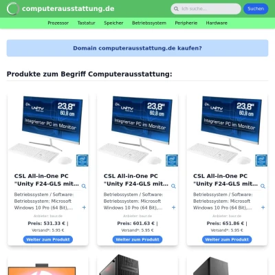 Screenshot computerausstattung.de
