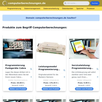 Screenshot computerberechnungen.de