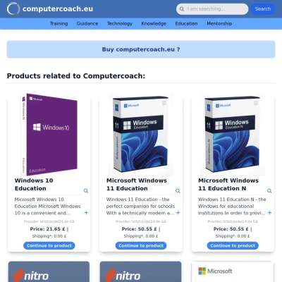 Screenshot computercoach.eu