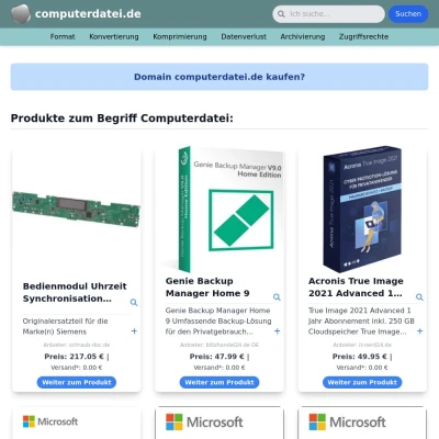 Screenshot computerdatei.de