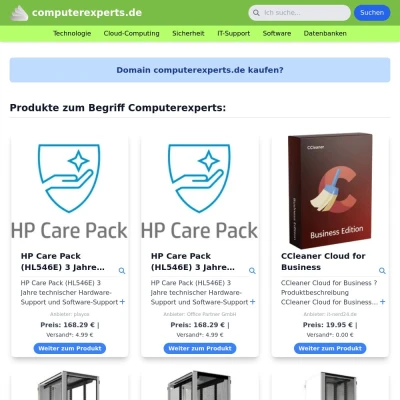 Screenshot computerexperts.de