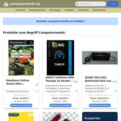 Screenshot computermarkt.eu