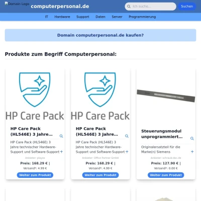 Screenshot computerpersonal.de