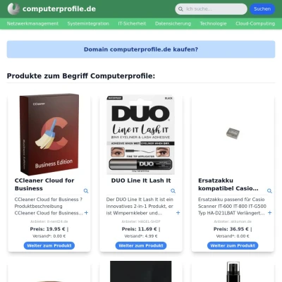 Screenshot computerprofile.de