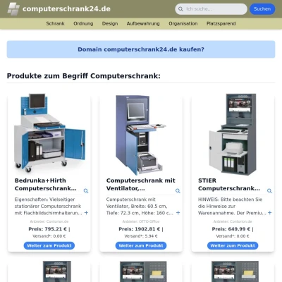 Screenshot computerschrank24.de