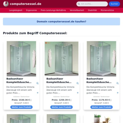 Screenshot computersessel.de