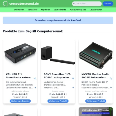 Screenshot computersound.de