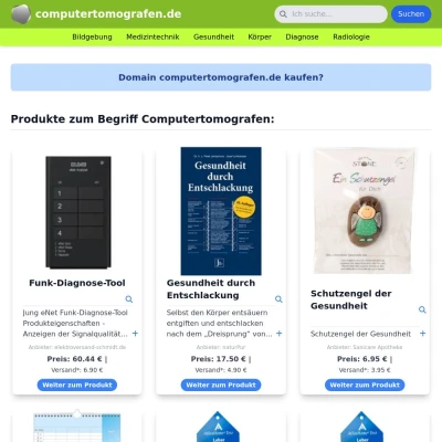 Screenshot computertomografen.de