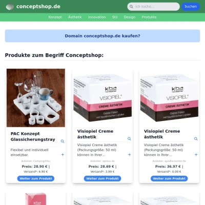 Screenshot conceptshop.de