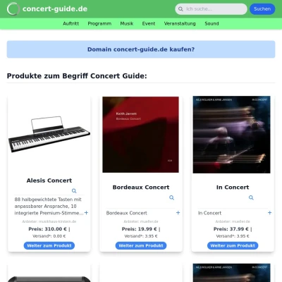 Screenshot concert-guide.de