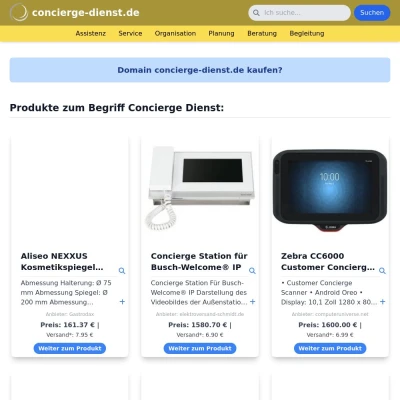 Screenshot concierge-dienst.de