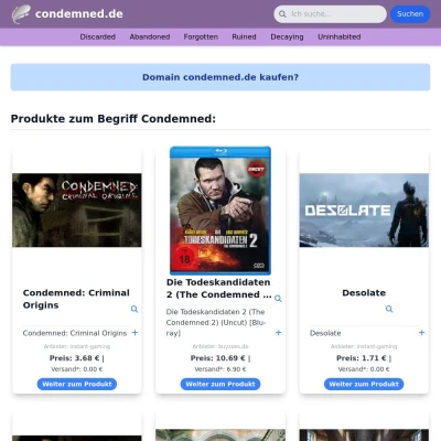 Screenshot condemned.de