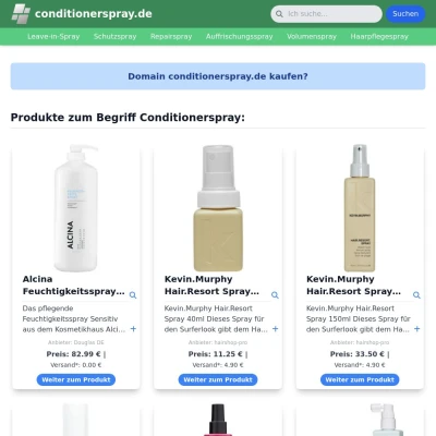 Screenshot conditionerspray.de