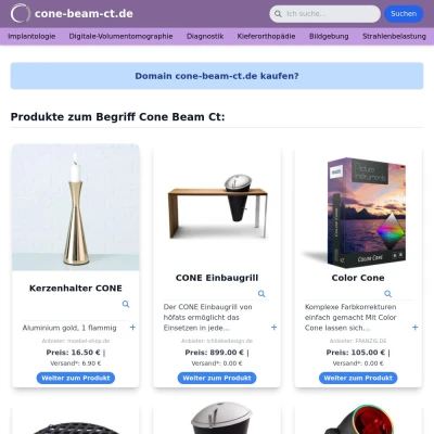 Screenshot cone-beam-ct.de