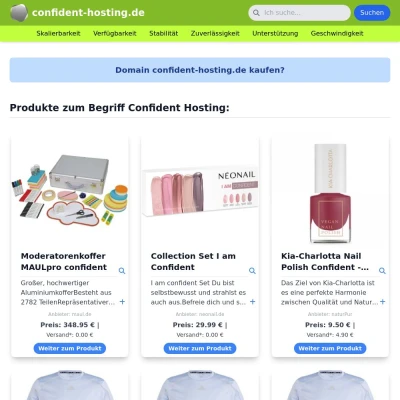 Screenshot confident-hosting.de