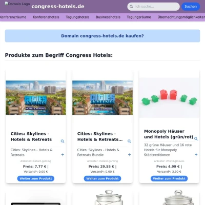 Screenshot congress-hotels.de