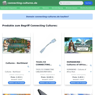 Screenshot connecting-cultures.de