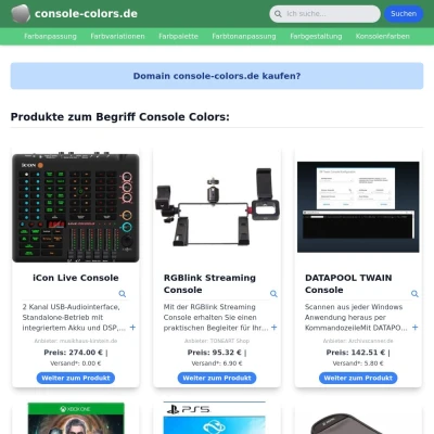 Screenshot console-colors.de