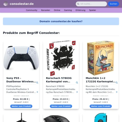 Screenshot consolestar.de