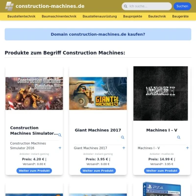 Screenshot construction-machines.de