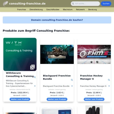 Screenshot consulting-franchise.de