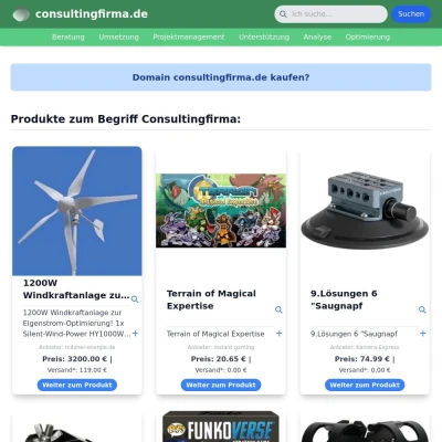 Screenshot consultingfirma.de