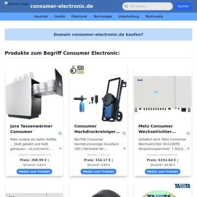 Screenshot consumer-electronic.de