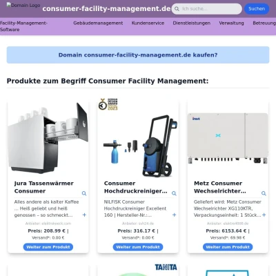 Screenshot consumer-facility-management.de