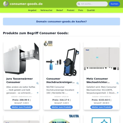 Screenshot consumer-goods.de