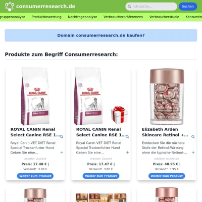 Screenshot consumerresearch.de