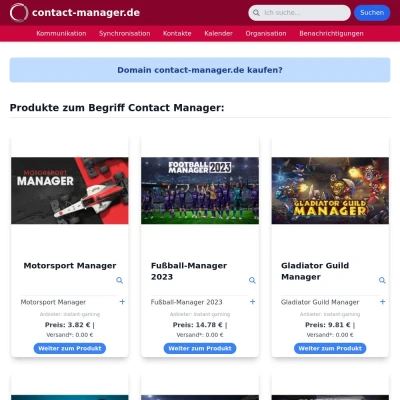 Screenshot contact-manager.de