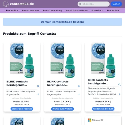 Screenshot contacts24.de