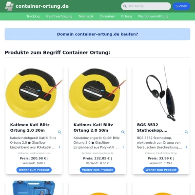 Screenshot container-ortung.de